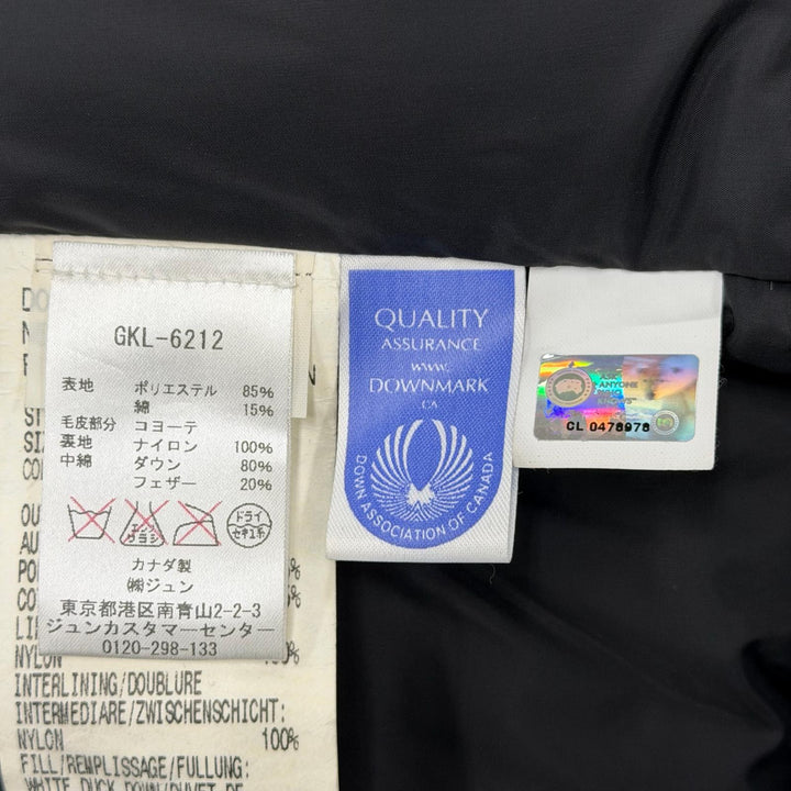 美品▼CANADA GOOSE カナダグース 3438JM Jasper Parka ジャスパー パーカ ダウンジャケット ブラック S カナダ製 国内正規品 メンズ