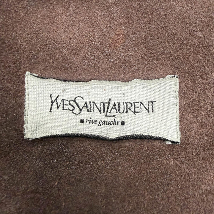美品▼YVES SAINT LAURENT イヴ サンローラン 093929 希少 トムフォード期 ヴィンテージ加工 レザーサファリジャケット 46 正規品 メンズ