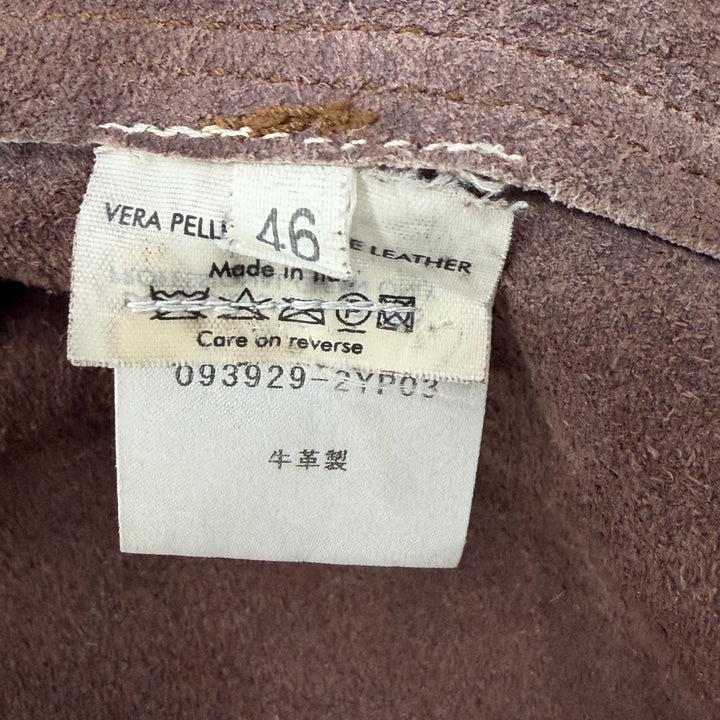美品▼YVES SAINT LAURENT イヴ サンローラン 093929 希少 トムフォード期 ヴィンテージ加工 レザーサファリジャケット 46 正規品 メンズ