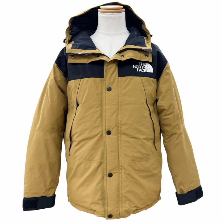 極美品▼THE NORTH FACE ザ・ノースフェイス ND91930 Mountain Down Jacket GORE-TEX ロゴ刺繍 フーデッド ダウンジャケット L 正規品