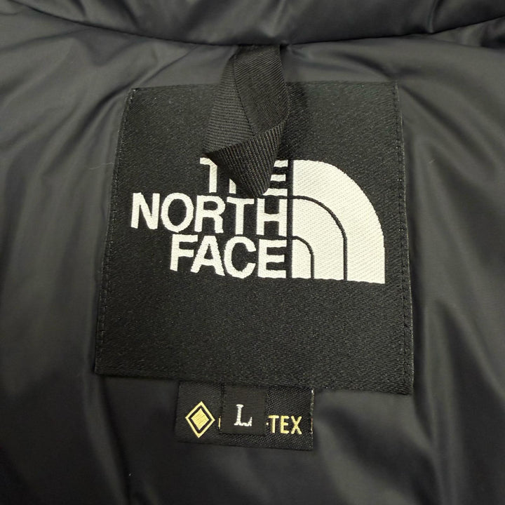 極美品▼THE NORTH FACE ザ・ノースフェイス ND91930 Mountain Down Jacket GORE-TEX ロゴ刺繍 フーデッド ダウンジャケット L 正規品