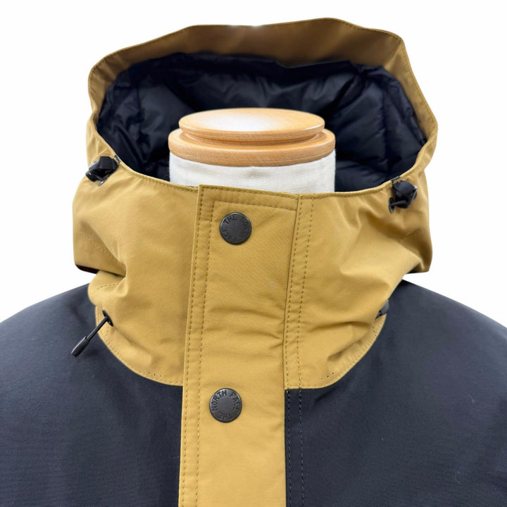 極美品▼THE NORTH FACE ザ・ノースフェイス ND91930 Mountain Down Jacket GORE-TEX ロゴ刺繍 フーデッド ダウンジャケット L 正規品