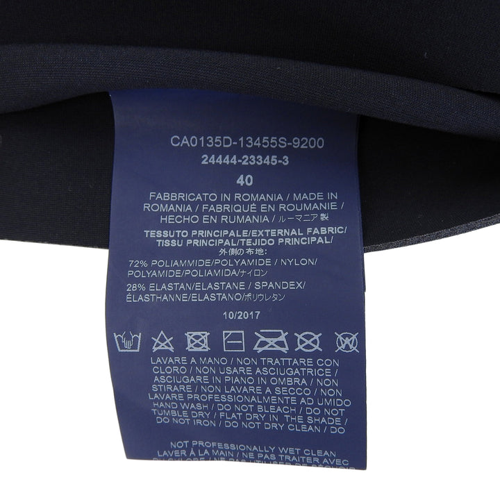 美品▲Herno ヘルノ CA0135D First Act 比翼仕立て ナイロンコート ステンカラーコート ネイビー 40 正規品 レディース