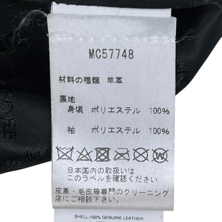 美品▲Michael Kors マイケルコース MC57748 レザー バイカージャケット シングル ライダースジャケット ブラック XS 正規品 メンズ