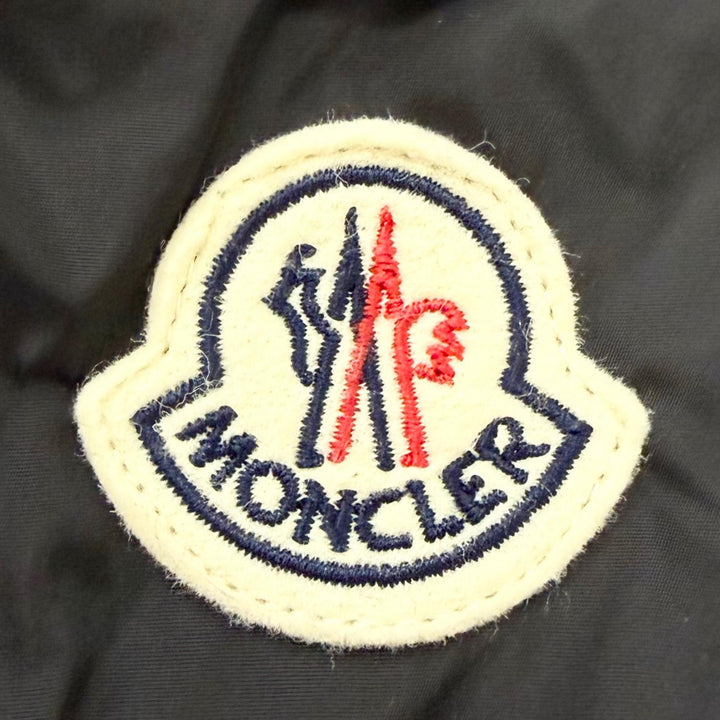 極美品□MONCLER モンクレール 2025年製 K20918G00043 FELPA APERTACON ZIP ボアブルゾン フリースジャケット ブラック S 正規品 メンズ