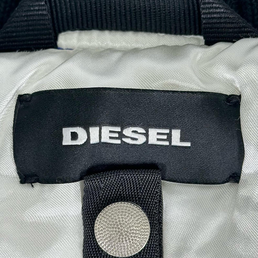 極美品▲DIESEL ディーゼル グラフィックプリント ダメージ加工 パッチワーク ボンバージャケット MA-1 マルチカラー 正規品 メンズ
