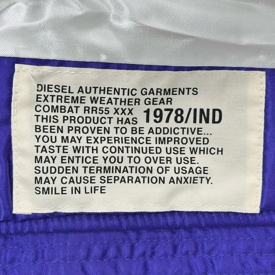 極美品▲DIESEL ディーゼル グラフィックプリント ダメージ加工 パッチワーク ボンバージャケット MA-1 マルチカラー 正規品 メンズ