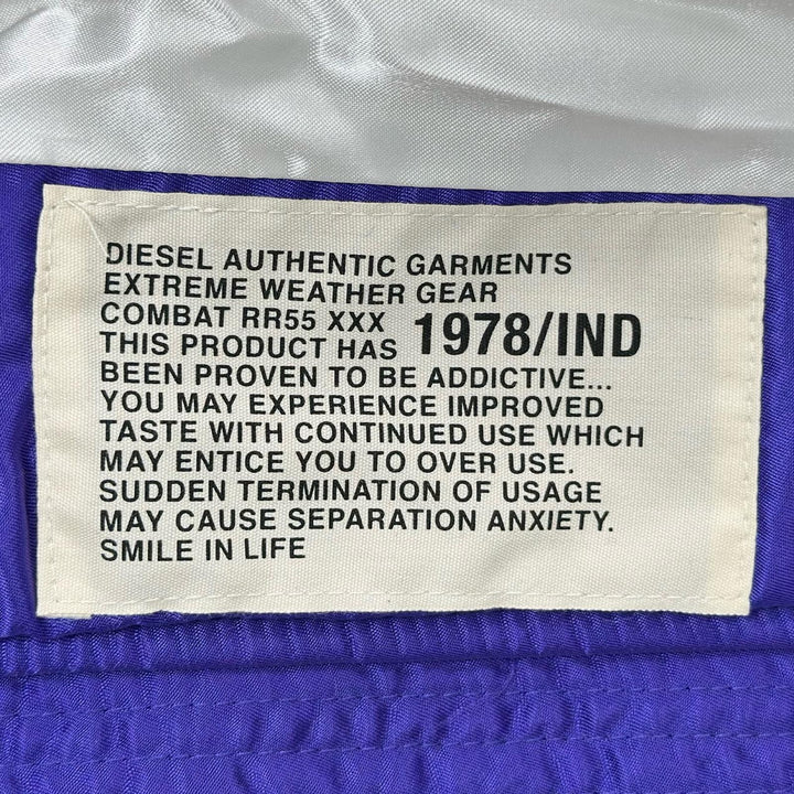 極美品▲DIESEL ディーゼル グラフィックプリント ダメージ加工 パッチワーク ボンバージャケット MA-1 マルチカラー 正規品 メンズ