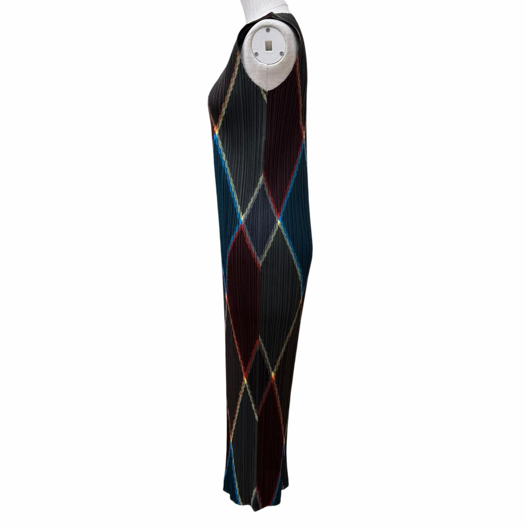 極美品★PLEATS PLEASE プリーツプリーズ イッセイミヤケ PP64-JH121 Sleeveless Dress Multicolor ワンピース マルチ 1 日本製 正規品