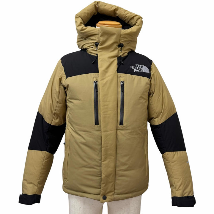 美品□THE NORTH FACE ザ ノースフェイス ND91840 Baltro Light Jacket GORE-TEX フーデッド ダウンジャケット ベージュ S 正規品 メンズ