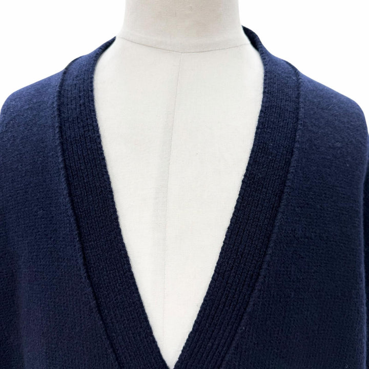 極美品▼Maison Margiela 14 メゾンマルジェラ 23AW SI1GP0003 リネン混 エルボーパッチ ニットカーディガン L 正規品 メンズ レディース