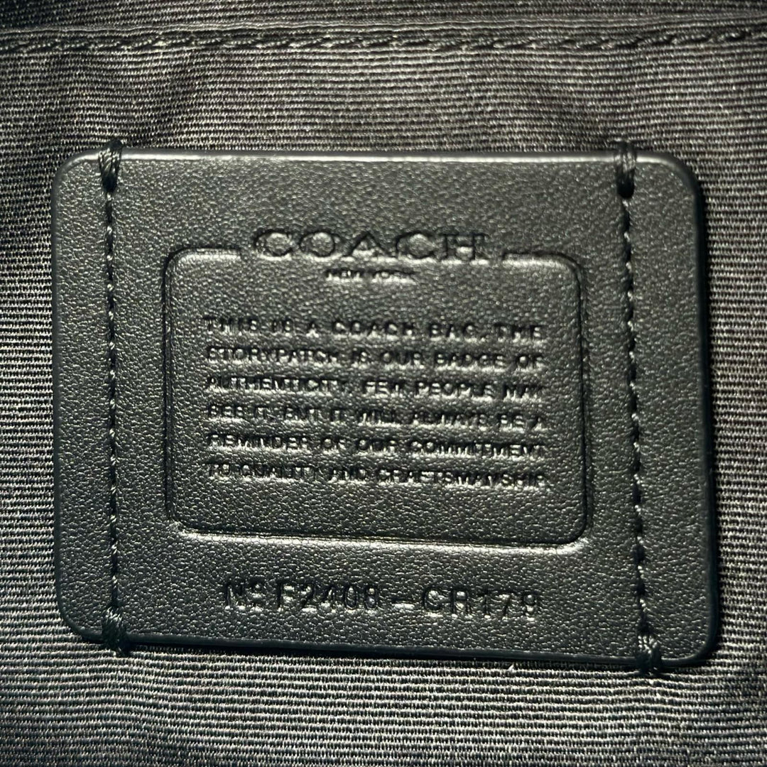 極美品▲COACH コーチ CR179 JADEN ジェイデン ロゴ刻印 レザー クロスボディバッグ ショルダーバッグ ブラウン メンズ