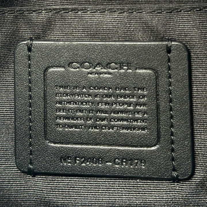 極美品▲COACH コーチ CR179 JADEN ジェイデン ロゴ刻印 レザー クロスボディバッグ ショルダーバッグ ブラウン メンズ