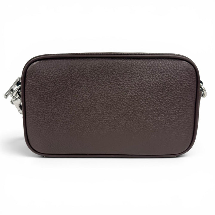極美品▲COACH コーチ CR179 JADEN ジェイデン ロゴ刻印 レザー クロスボディバッグ ショルダーバッグ ブラウン メンズ