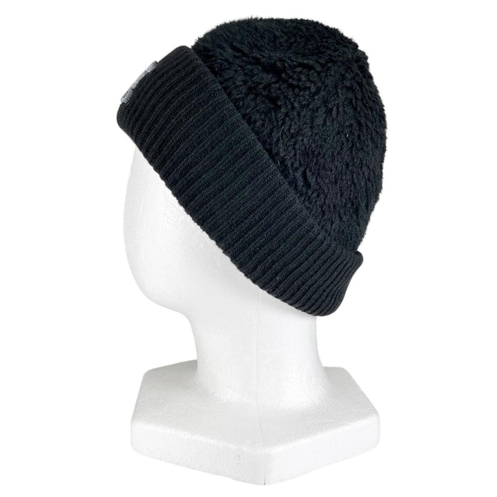 極美品▲Max Mara マックスマーラ FIDA アルパカ ウール フロントロゴ テディベア ニットキャップ ブラック IT 58 伊製 正規品