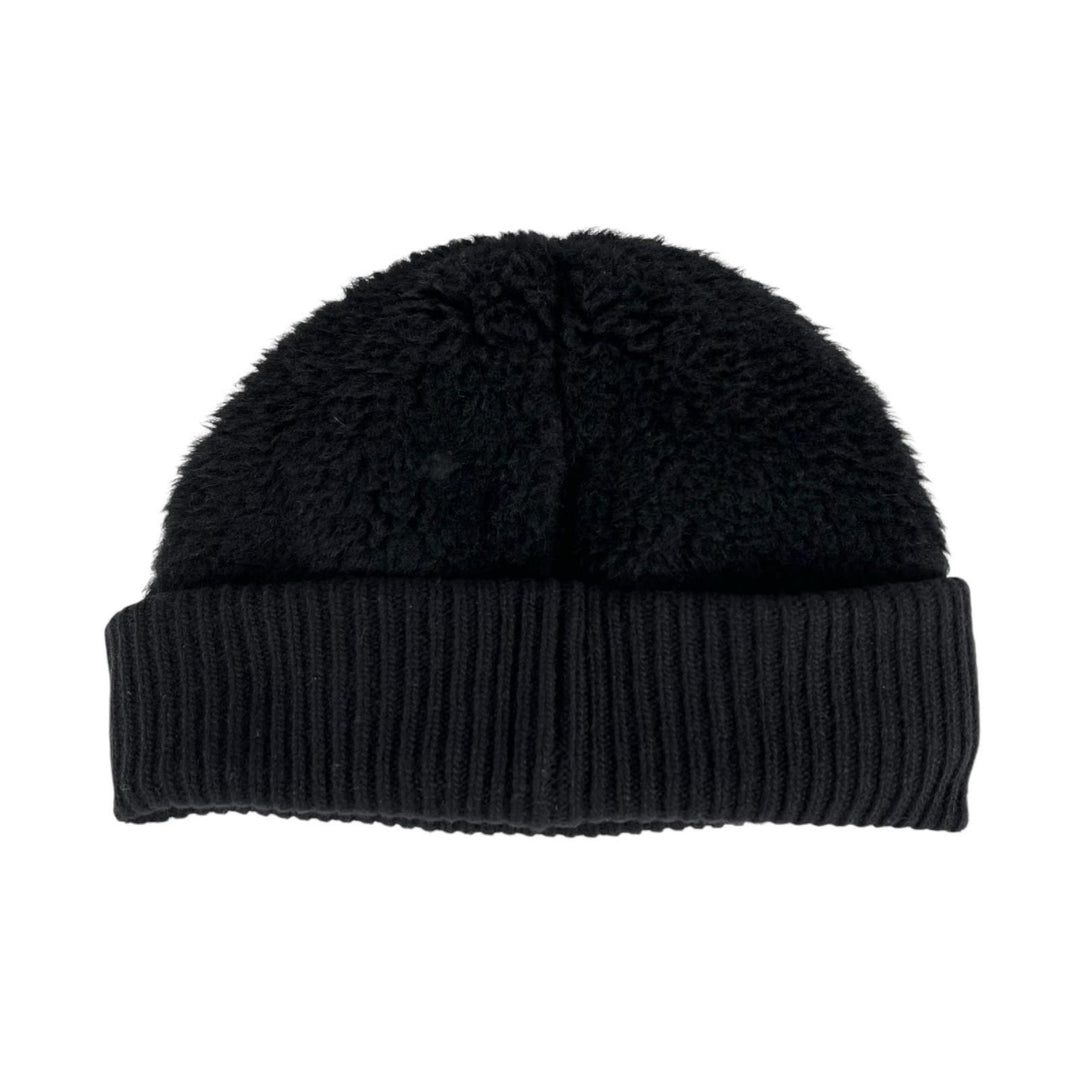 極美品▲Max Mara マックスマーラ FIDA アルパカ ウール フロントロゴ テディベア ニットキャップ ブラック IT 58 伊製 正規品