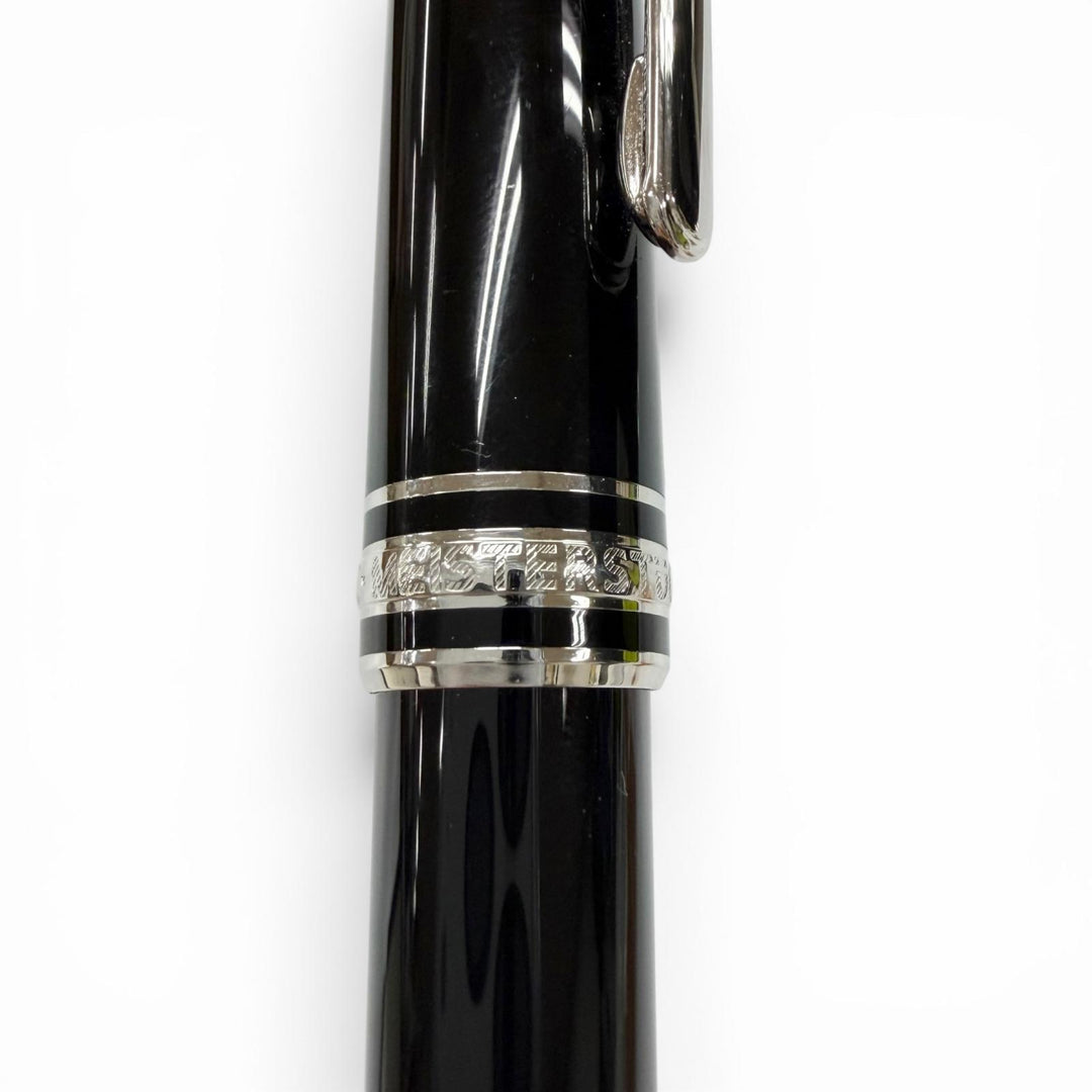 美品▼MONTBLANC モンブラン マイスターシュテュック クラシック プラチナライン ホワイトスター キャップ式 ボールペン 筆記確認済み