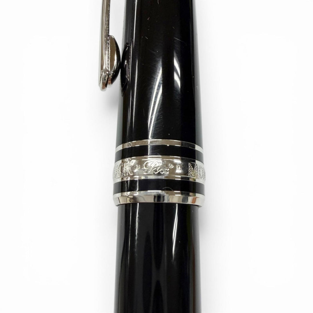 美品▼MONTBLANC モンブラン マイスターシュテュック クラシック プラチナライン ホワイトスター キャップ式 ボールペン 筆記確認済み