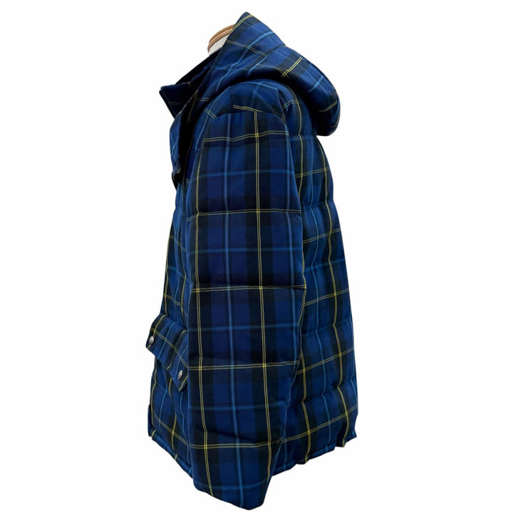 美品▼ETRO エトロ 1S285-0293 フォーザオーシャンズ サステイナブル チェック柄 フーデッド WZIPUP 中綿入 ジャケット L 正規品 メンズ