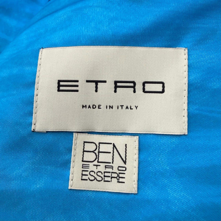 美品▼ETRO エトロ 1S285-0293 フォーザオーシャンズ サステイナブル チェック柄 フーデッド WZIPUP 中綿入 ジャケット L 正規品 メンズ