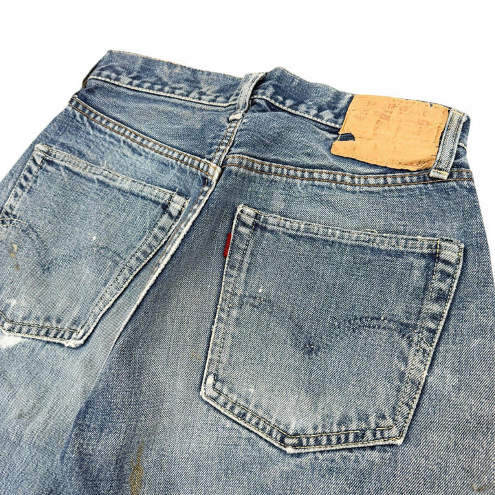 人気▼Levi s リーバイス ヴィンテージ BIG E 501 60S Vステッチ USED加工 ボタン裏2 ボタンフライ デニムパンツ ブルー L33 メンズ