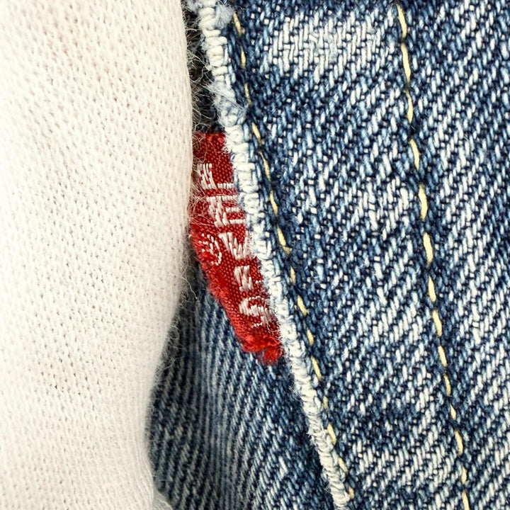 人気▼Levi s リーバイス ヴィンテージ BIG E 501 60S Vステッチ USED加工 ボタン裏2 ボタンフライ デニムパンツ ブルー L33 メンズ