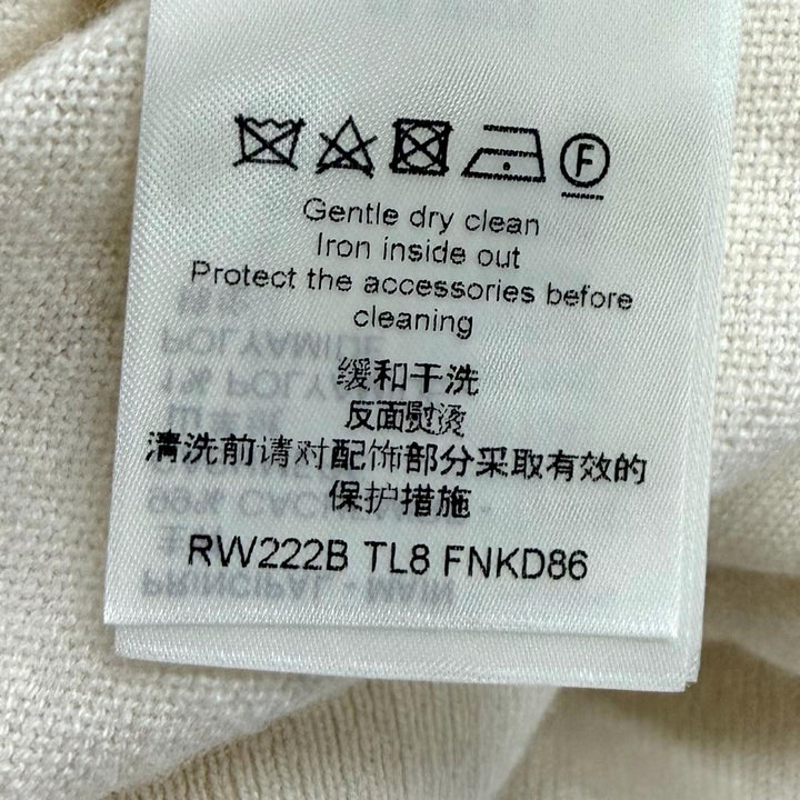 極美品★LOUIS VUITTON ルイヴィトン 22AW ロゴ金具付 タートルネック カシミヤ ワンピース オフホワイト M 伊製 正規品 レディース
