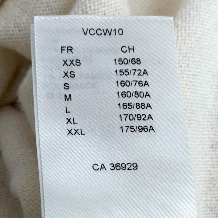 極美品★LOUIS VUITTON ルイヴィトン 22AW ロゴ金具付 タートルネック カシミヤ ワンピース オフホワイト M 伊製 正規品 レディース