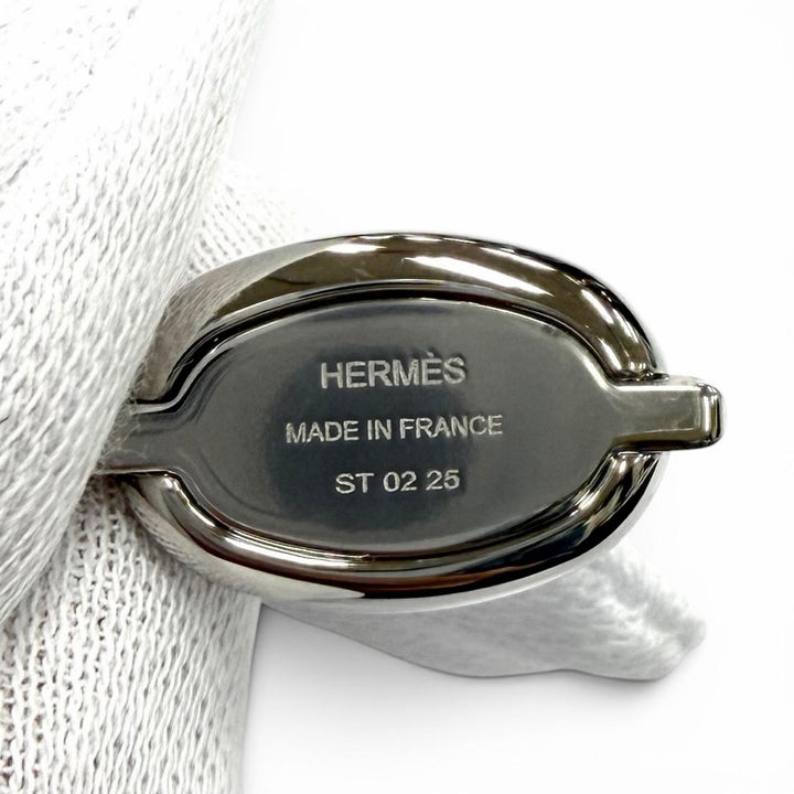 未使用品★HERMES エルメス ペンダント ミニ マイヨン PM シェーヌダンクル ネックレス ブラック フランス製 レディース 箱・保存袋付き