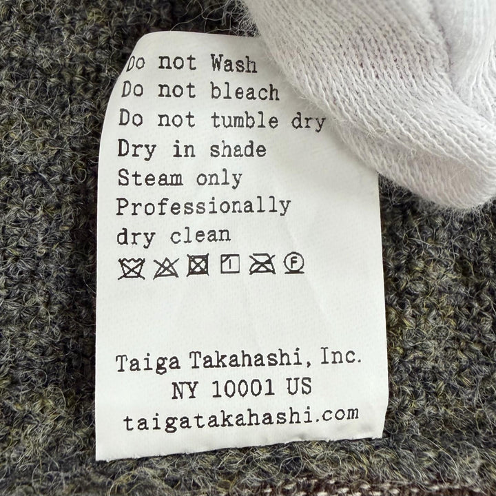 極美品▼T.T TAIGA TAKAHASH タイガタカハシ LOT.308 Sack Jacket ウール100% ツイード シングルジャケット テーラード グレー 38 メンズ