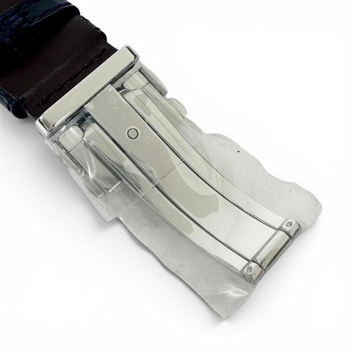 未使用品▲Grand Seiko グランドセイコー クロコダイル ブルーステッチ 腕時計 替えベルト ダークネイビー ブラウン 23 日本製 メンズ