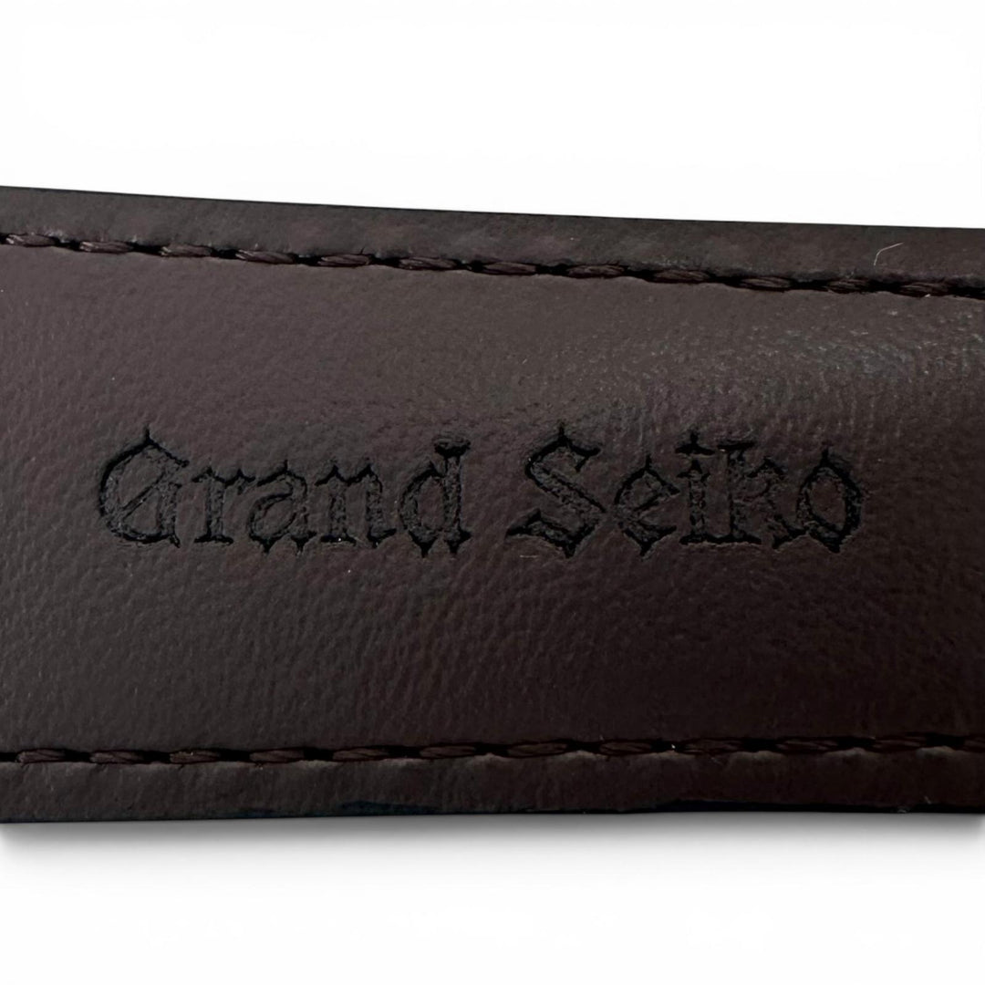 未使用品▲Grand Seiko グランドセイコー クロコダイル ブルーステッチ 腕時計 替えベルト ダークネイビー ブラウン 23 日本製 メンズ