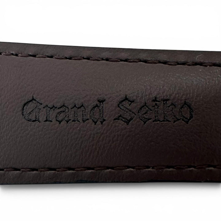 未使用品▲Grand Seiko グランドセイコー クロコダイル ブルーステッチ 腕時計 替えベルト ダークネイビー ブラウン 23 日本製 メンズ
