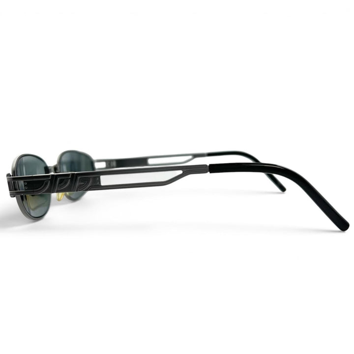 美品▲JEAN-PAUL GAULTIER ジャンポールゴルチエ JPG 58-6108 メタル ミラーレンズ サングラス ブラック 日本製 メンズ