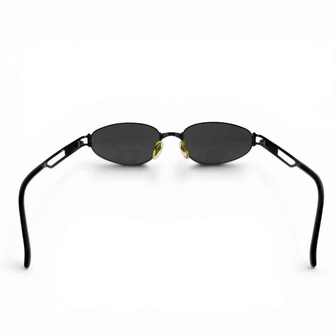 美品▲JEAN-PAUL GAULTIER ジャンポールゴルチエ JPG 58-6108 メタル ミラーレンズ サングラス ブラック 日本製 メンズ