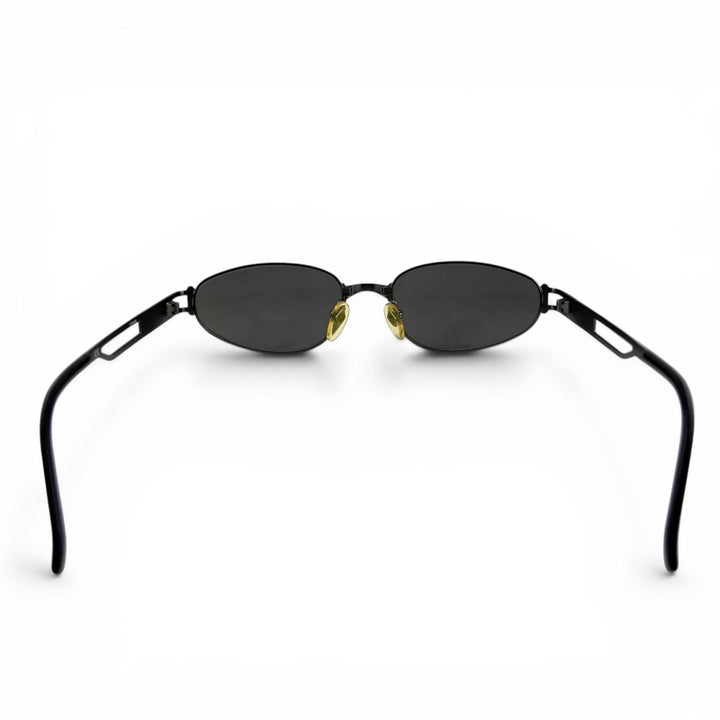美品▲JEAN-PAUL GAULTIER ジャンポールゴルチエ JPG 58-6108 メタル ミラーレンズ サングラス ブラック 日本製 メンズ