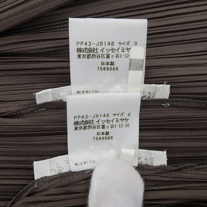 極美品▲PLEATS PLEASE プリーツプリーズ イッセイミヤケ PP43-JO148 PP43-JH145 ワンピース カーディガン 2点セット 3・2 正規品