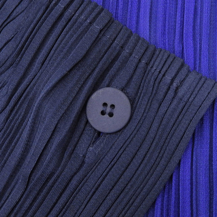 美品▲PLEATS PLEASE プリーツプリーズ イッセイミヤケ PP93-JH773 ワンピース ネイビー ブルー 3 日本製 正規品 レディース