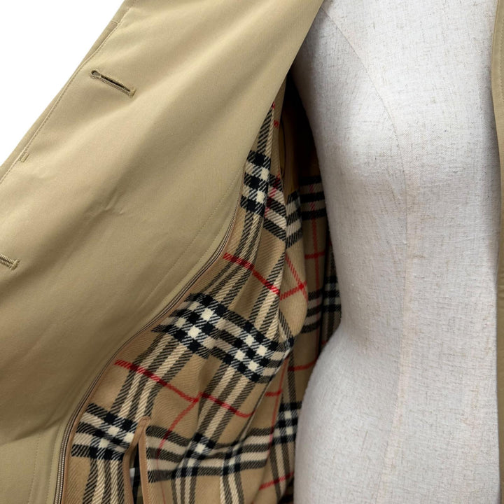 未使用品☆BURBERRY LONDON バーバリーロンドン 裏地ノバチェック ウールライナー付 ステンカラーコート ベージュ 11 正規品 レディース