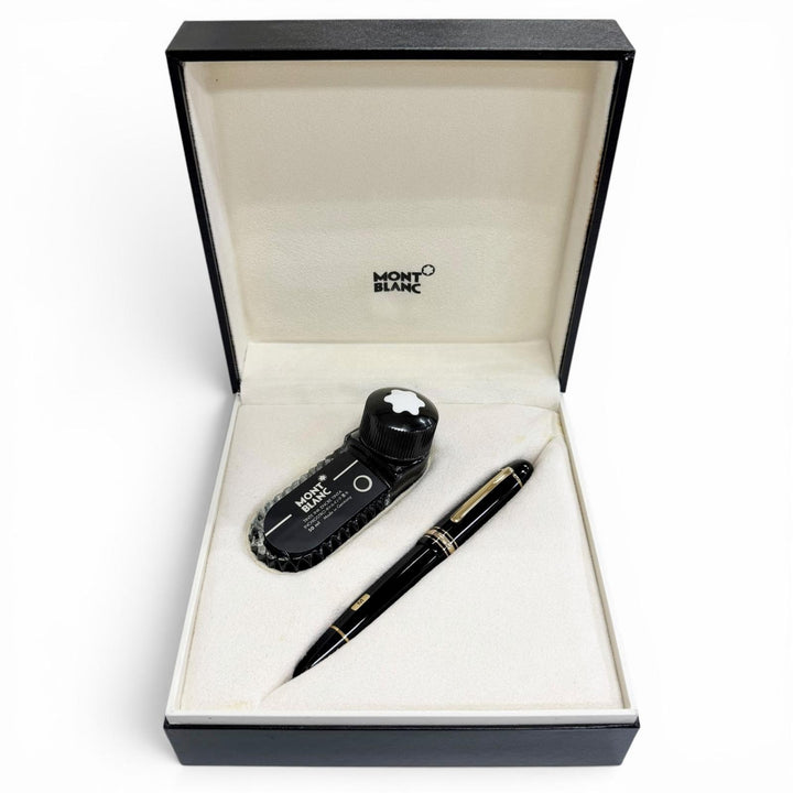 極美品△MONTBLANC モンブラン マイスターシュテュック 149 pix ペン先18K Mニブ ホワイトスター 万年筆 ブラック ゴールド ドイツ製