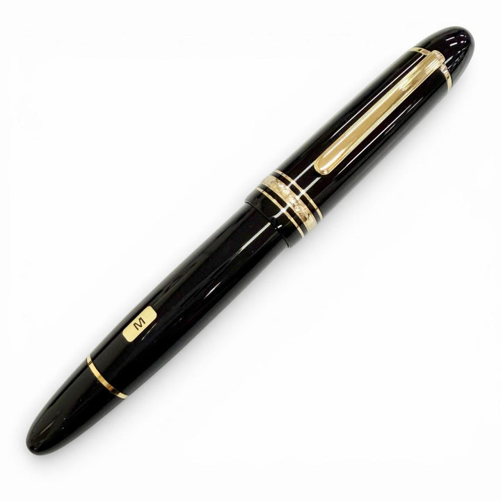 極美品△MONTBLANC モンブラン マイスターシュテュック 149 pix ペン先18K Mニブ ホワイトスター 万年筆 ブラック ゴールド ドイツ製