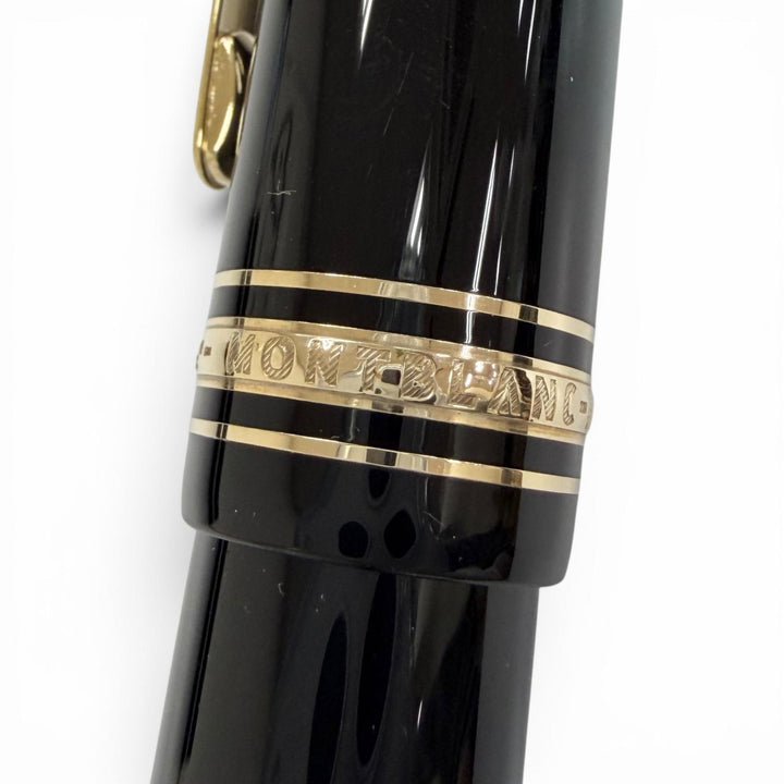 極美品△MONTBLANC モンブラン マイスターシュテュック 149 pix ペン先18K Mニブ ホワイトスター 万年筆 ブラック ゴールド ドイツ製