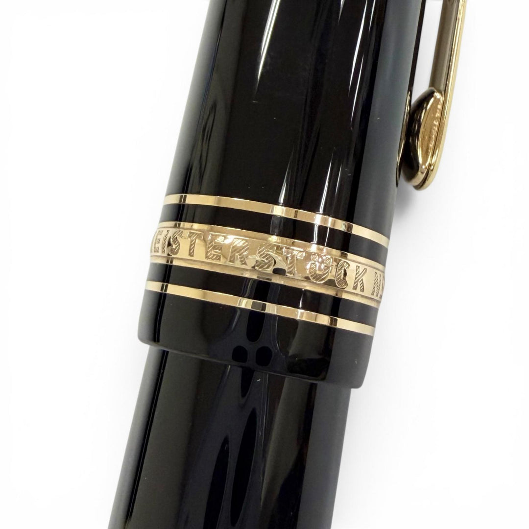 極美品△MONTBLANC モンブラン マイスターシュテュック 149 pix ペン先18K Mニブ ホワイトスター 万年筆 ブラック ゴールド ドイツ製