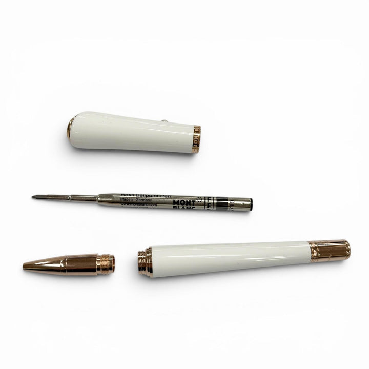 極美品▼MONTBLANC モンブラン マリリン モンロー スペシャルエディション パール ホワイトスター ローラーボール 筆記◎ 定価185900円