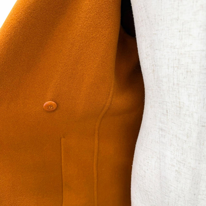 極美品△Max Mara マックスマーラ 10163093 クチートアマーノ アンゴラ カシミヤ混 ロゴボタン ベルトラップコート ブラウン 40 正規品