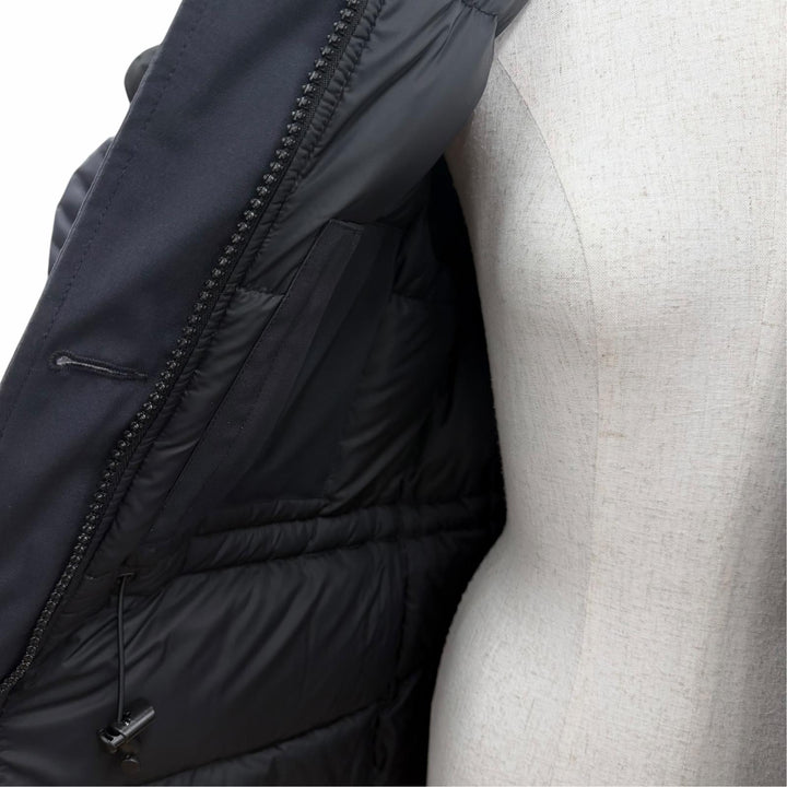 良品☆CANADA GOOSE カナダグース 2603JL BRONTE PARKA ブロンテパーカ ファー・フード付 ダウンコート ネイビー S 正規品 レディース