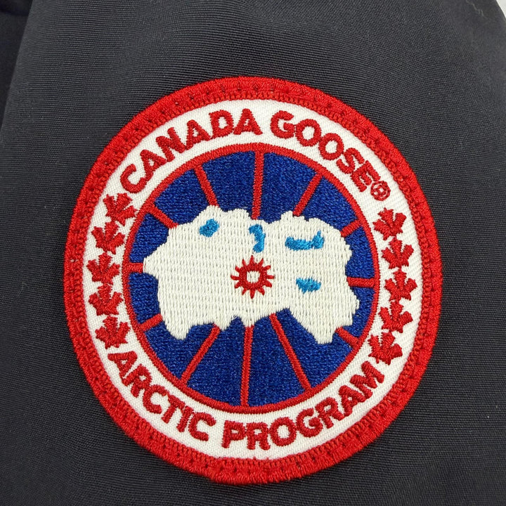 良品☆CANADA GOOSE カナダグース 2603JL BRONTE PARKA ブロンテパーカ ファー・フード付 ダウンコート ネイビー S 正規品 レディース