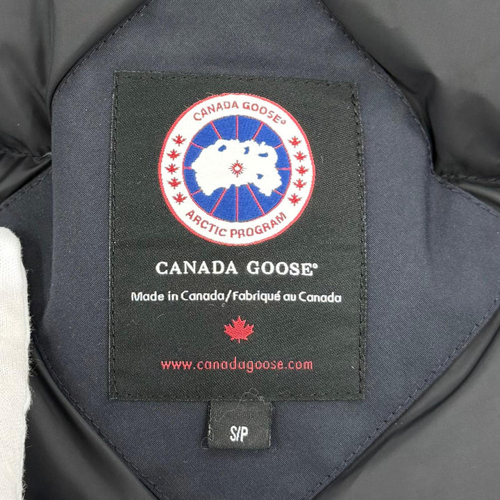 良品☆CANADA GOOSE カナダグース 2603JL BRONTE PARKA ブロンテパーカ ファー・フード付 ダウンコート ネイビー S 正規品 レディース