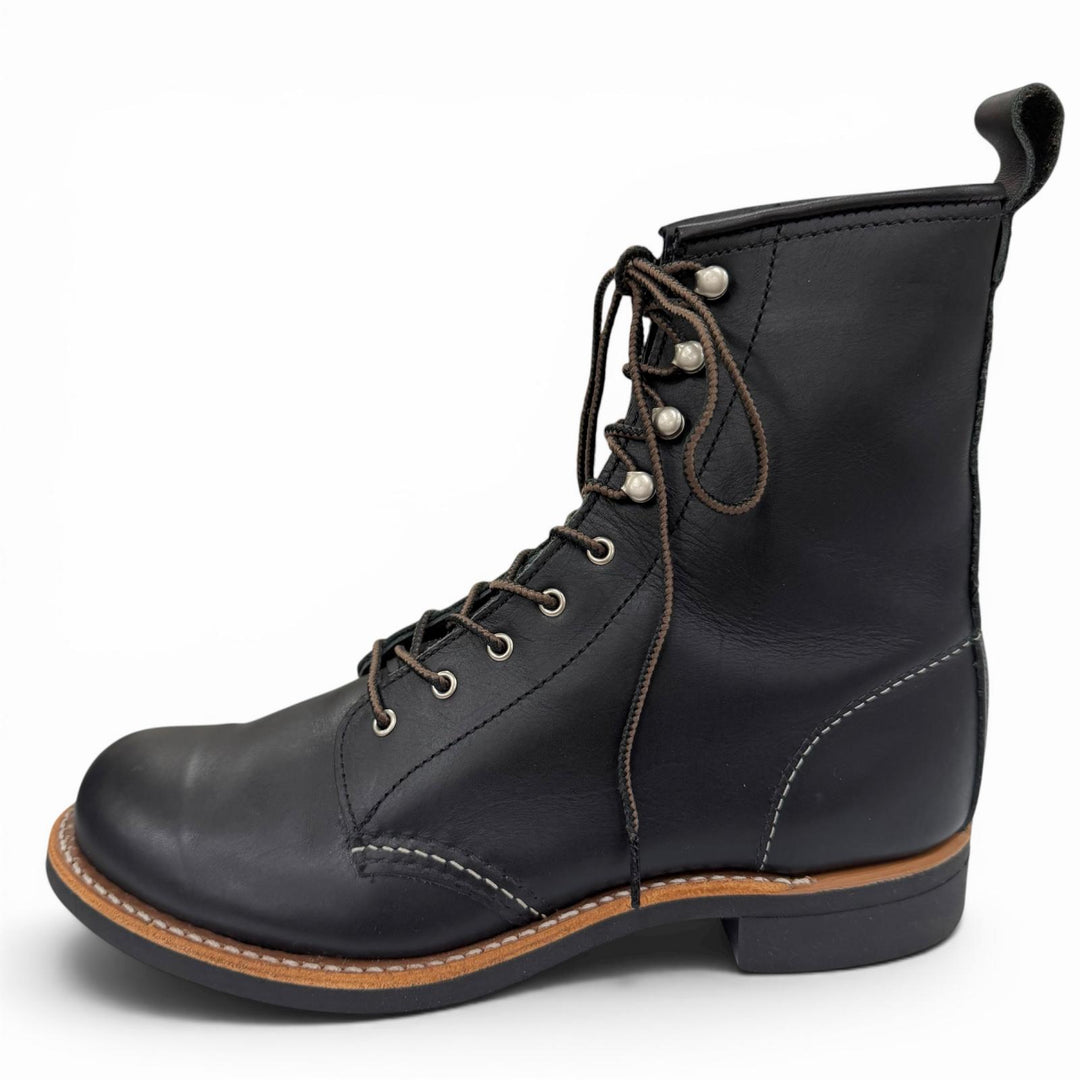 極美品☆RED WING レッドウィング 3361 SILVERSMITH バウンダリー レザー ワークブーツ ショートブーツ ブラック 26cm USA製 レディース