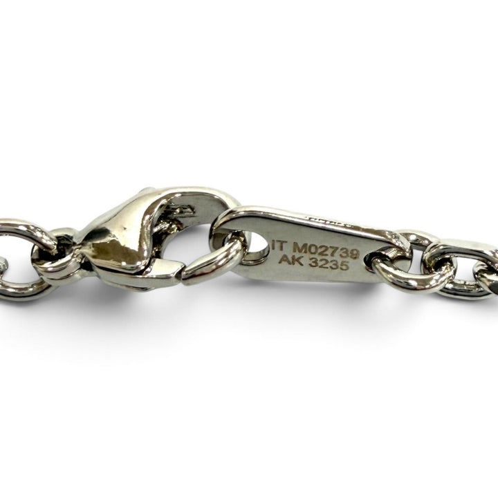 極美品★LOUIS VUITTON ルイヴィトン M02739 チェーン LV ユアーズ パラジウム LVロゴ モノグラムフラワー チェーン ネックレス 箱・袋付